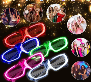 Glow Model 3 Different Functional Luminous Party Goggles Mixed Color 12 Pcs