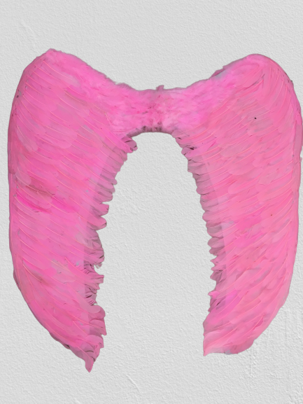 Mega Size Pink Color Feathered Angel Wing 100x85 cm