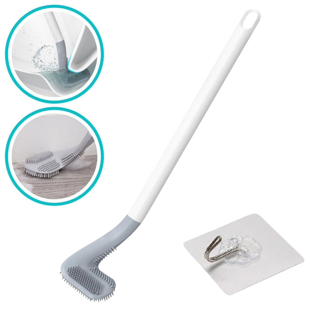 Silicone Wc Toilet Bowl Cleaning Brush with Golf Club Design