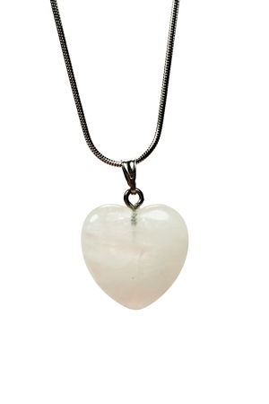 Pink Quartz Natural Stone Handmade Pendant with Chain: 2 cm Chain: 20 cm Boxed