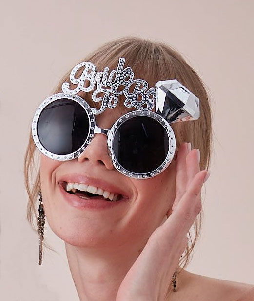 Silver Color Bride To Be Written Bride Goggles 15x10 cm