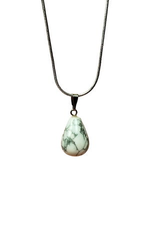 Havlite Natural Stone Handmade Pendant with Chain: 2 cm Chain: 20 cm Boxed