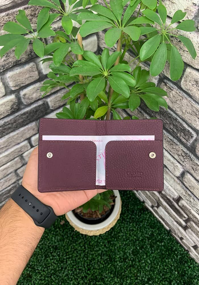 Damson Patented Design Leather Card Holder