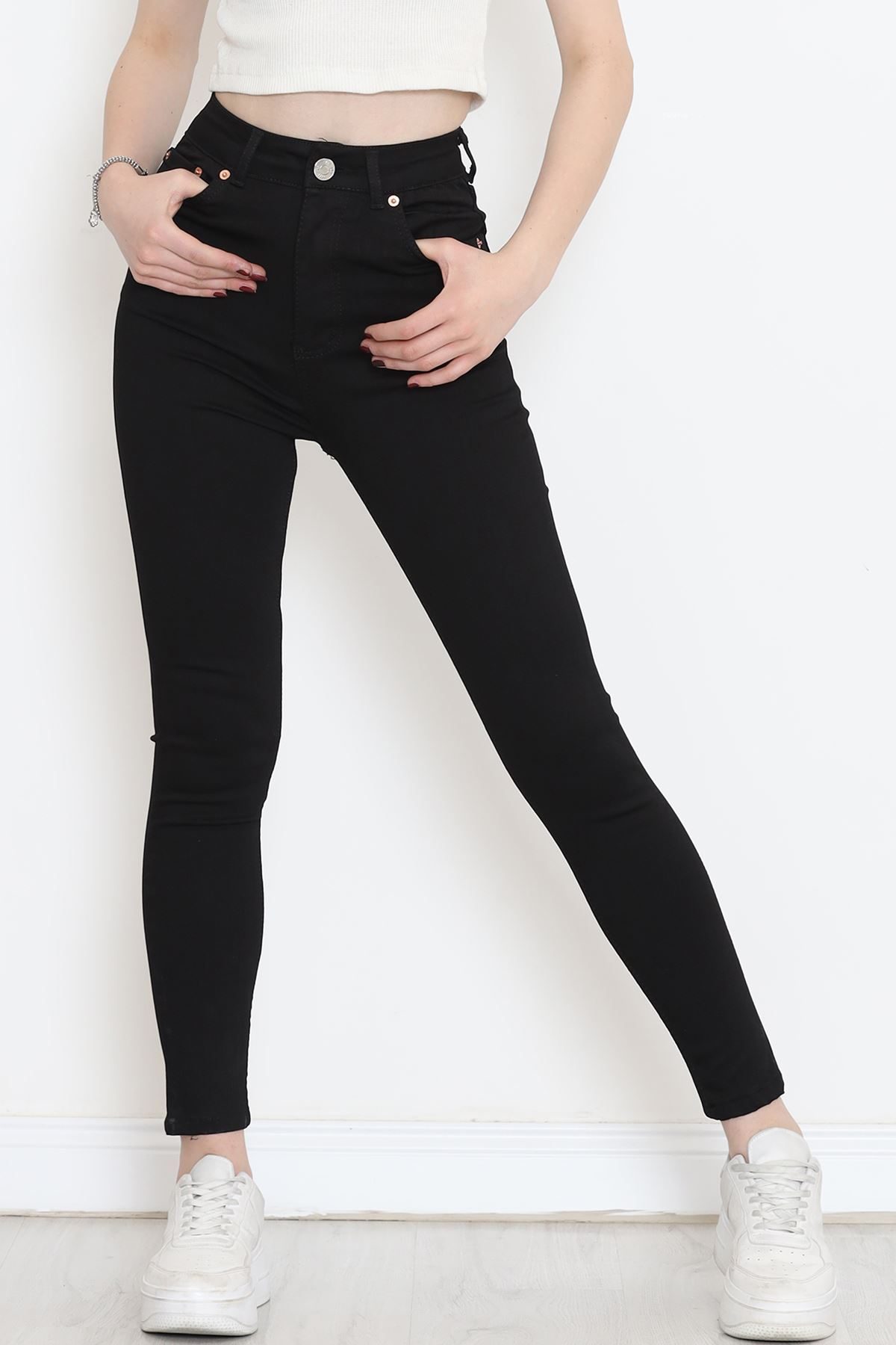 Lycra Jeans Pants Black4