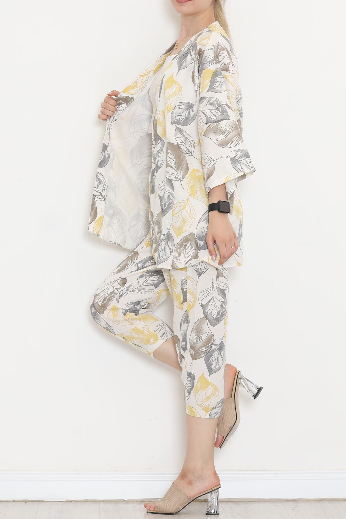 Kimono Set White-yellow