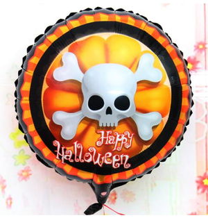 Halloween Skeleton Skull Foil Balloon 18 inch