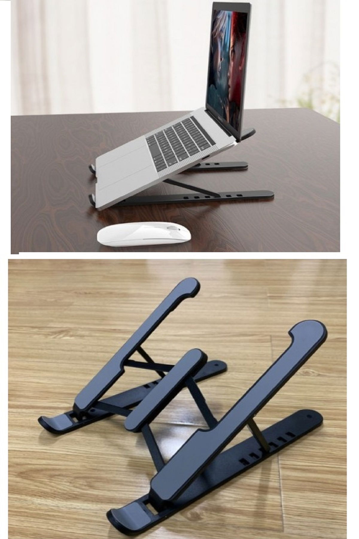 Foldable Laptop Stand - Non-Slip Step Adjustable Laptop Tablet Holder