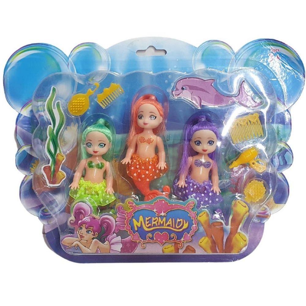 Cute Mermaids 3-Piece Figure Set