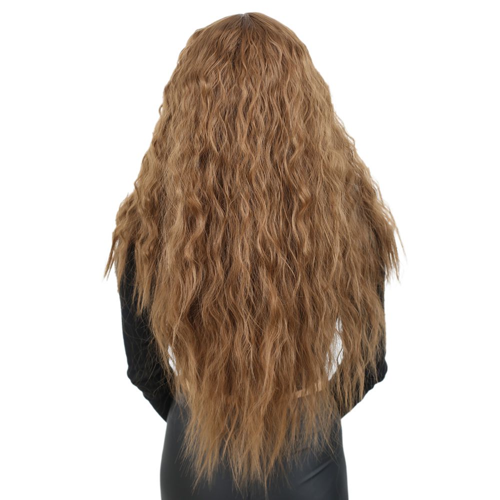 Fluffed Wavy Long Kanekalon Fiber Synthetic Wig / Auburn