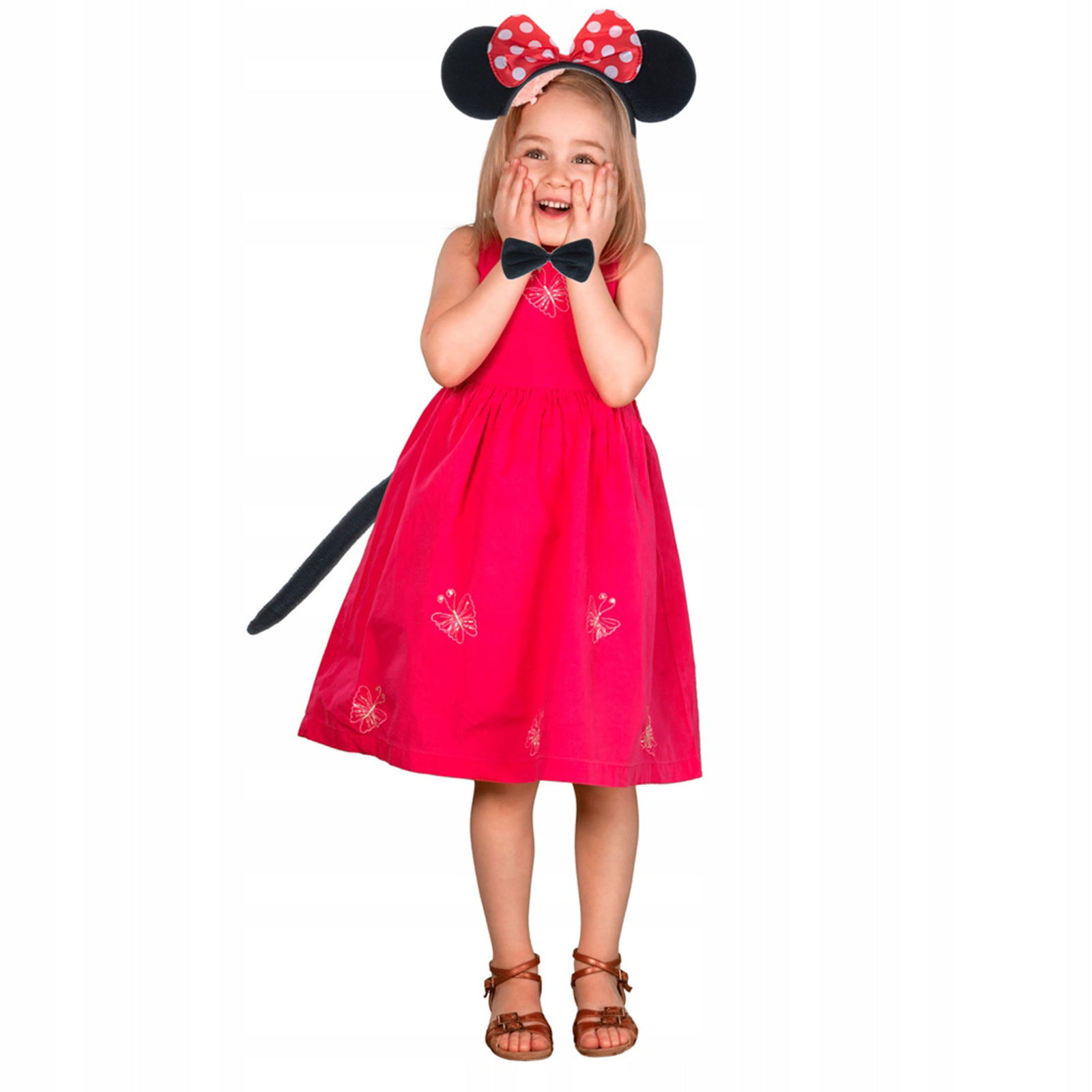 Minnie Mouse Costume Set Crown Tail Bow Tie Show Set