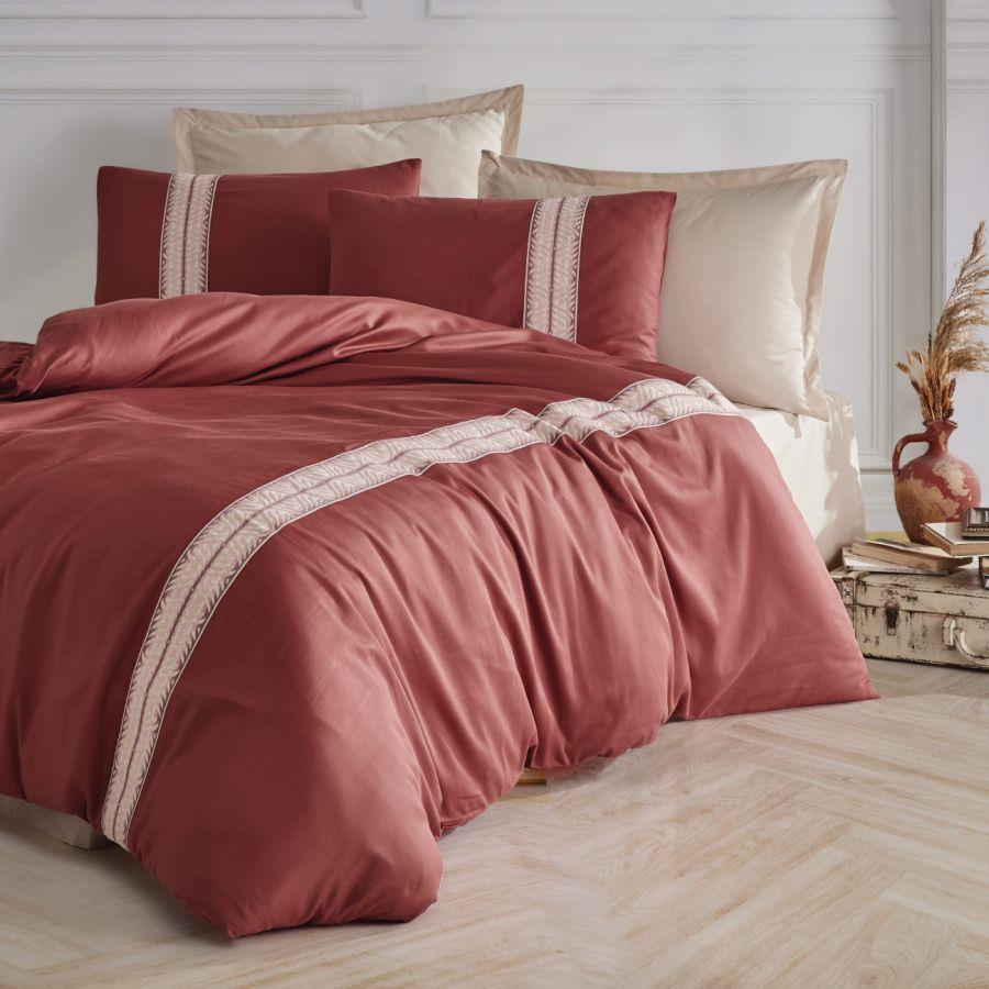 Borderline Double Ranforce Duvet Cover Olerin V2 Tile