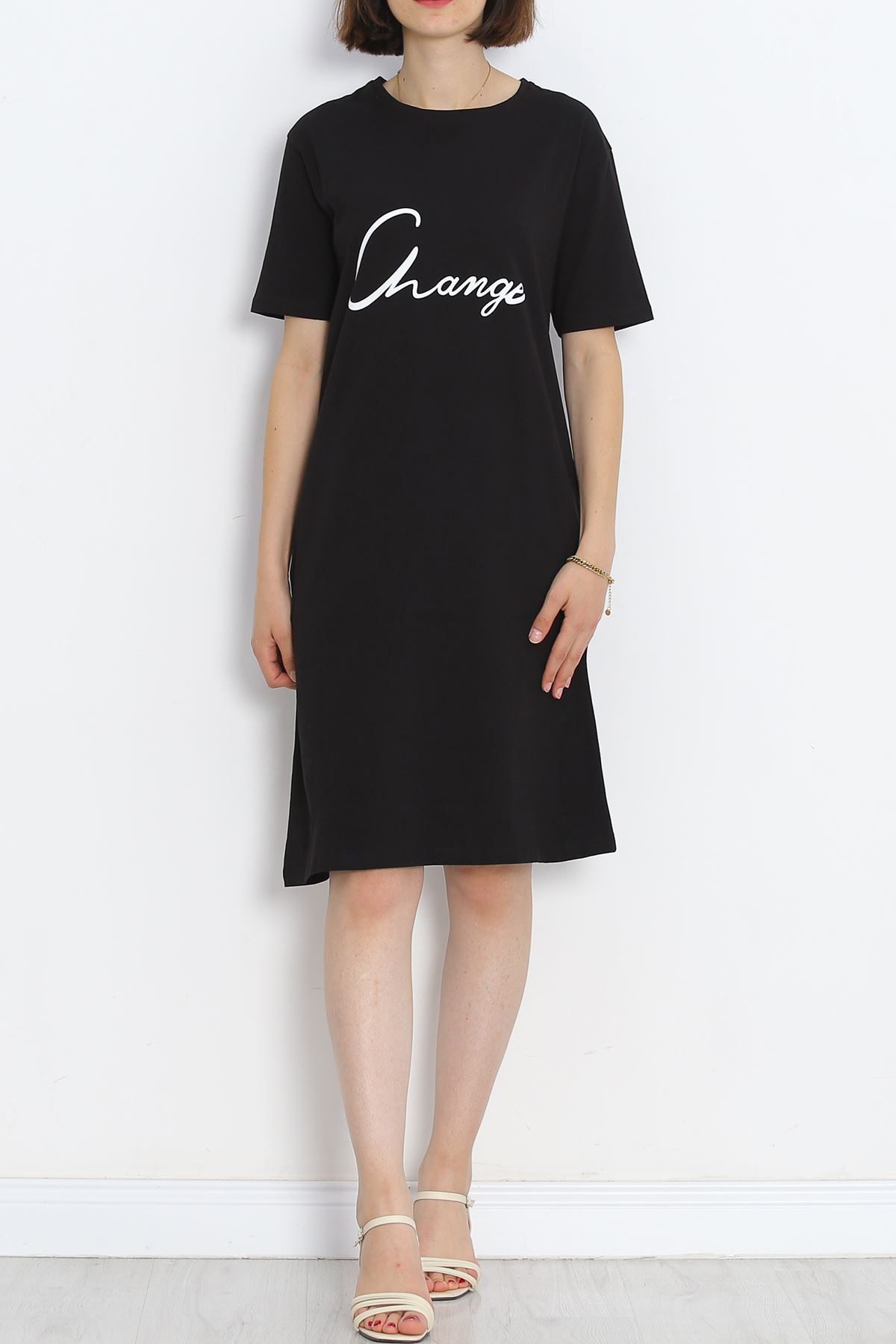 Printed Suprem Dress Black