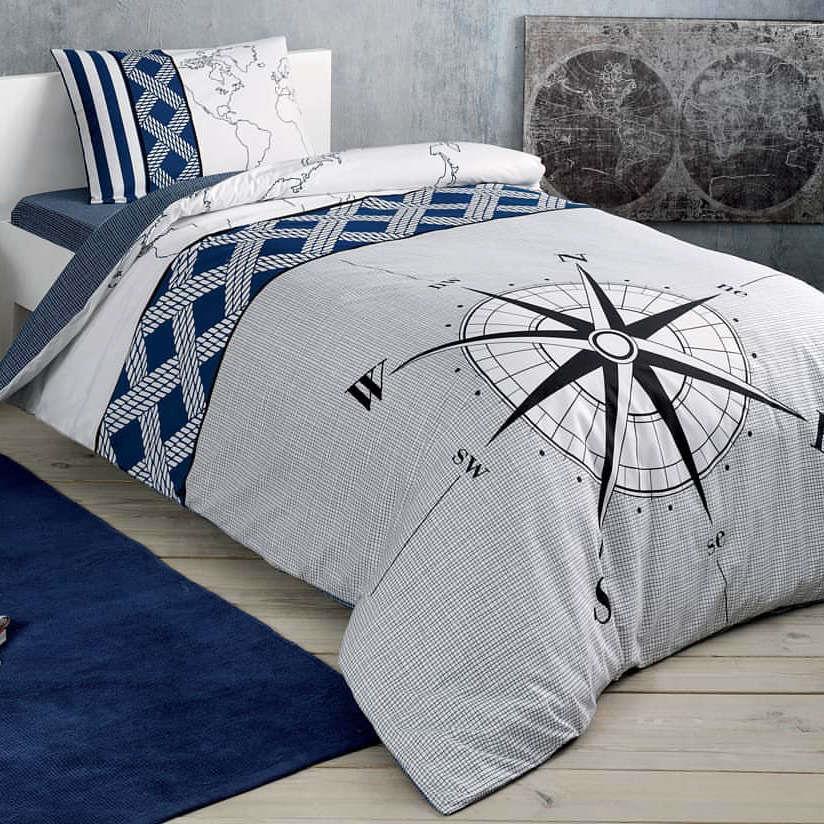 Ranforce Single Duvet Cover Set Navi Navy Blue