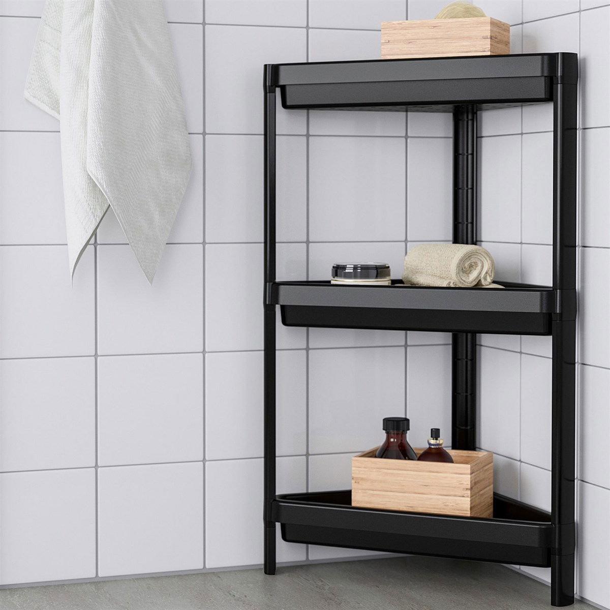 Triangle 3 Tier Shelving Unit - Kitchen - Bathroom Storage Rack