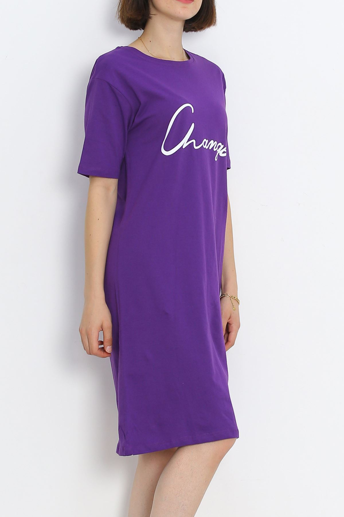 Printed Suprem Dress Purple