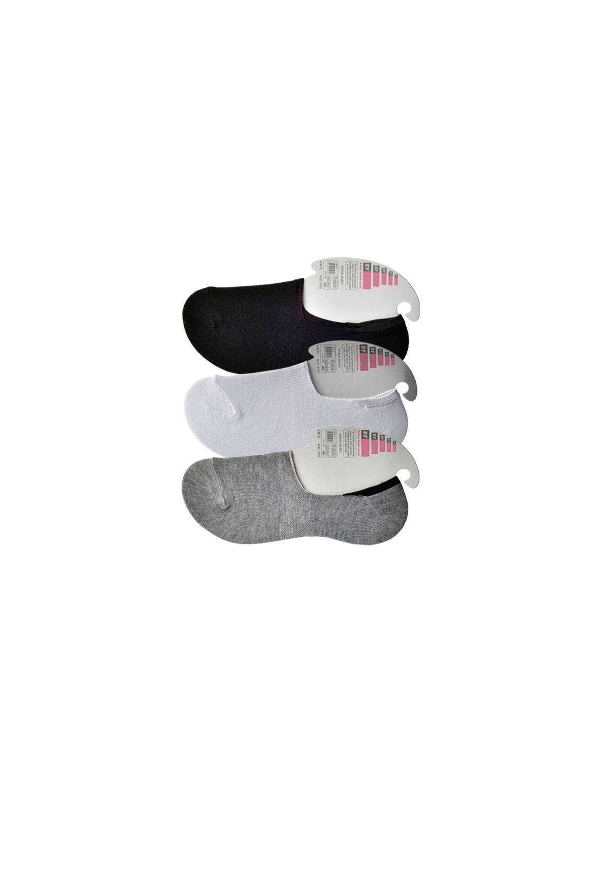 Black Gray and White Women's Ballet Socks 3 pairs