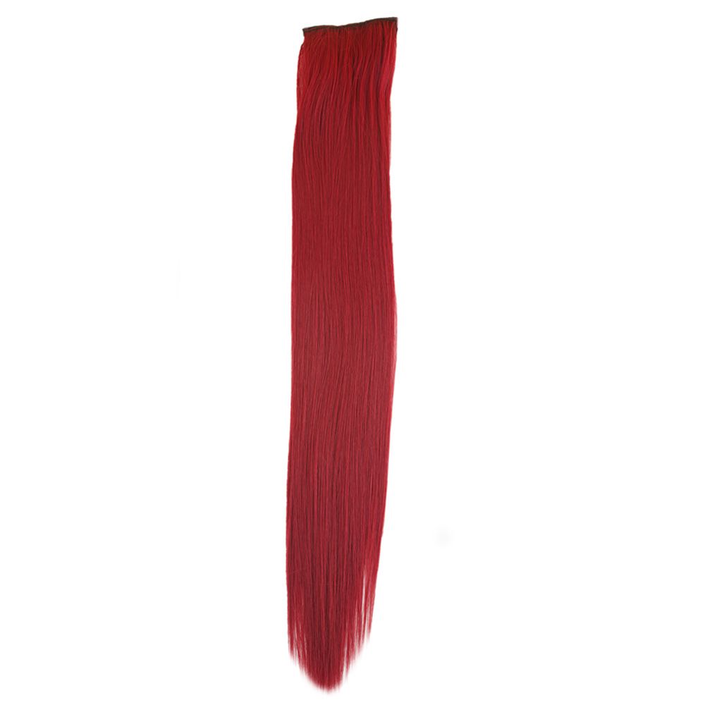 Kanekalon Fiber Synthetic Flat 8 Piece Hair Snaps / Red