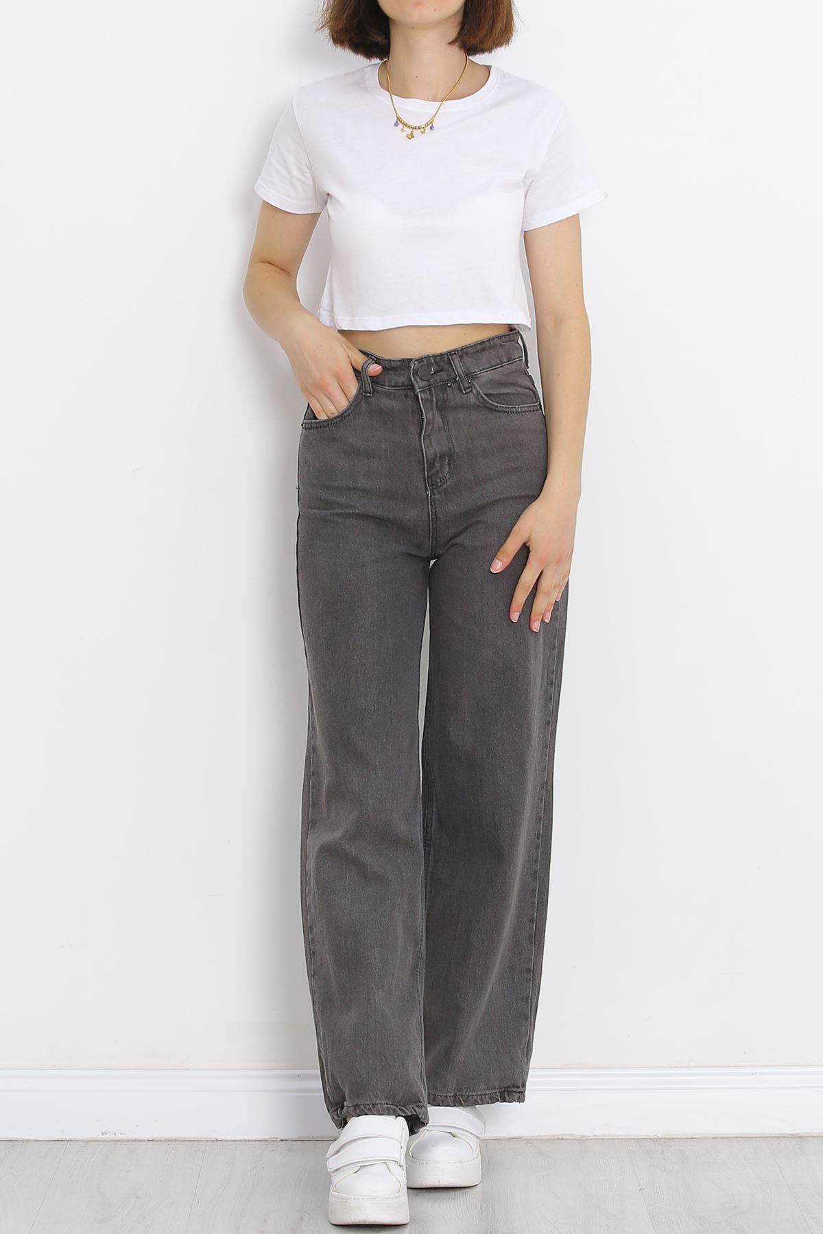 Palazzo Jeans Pants Açıkfüme3