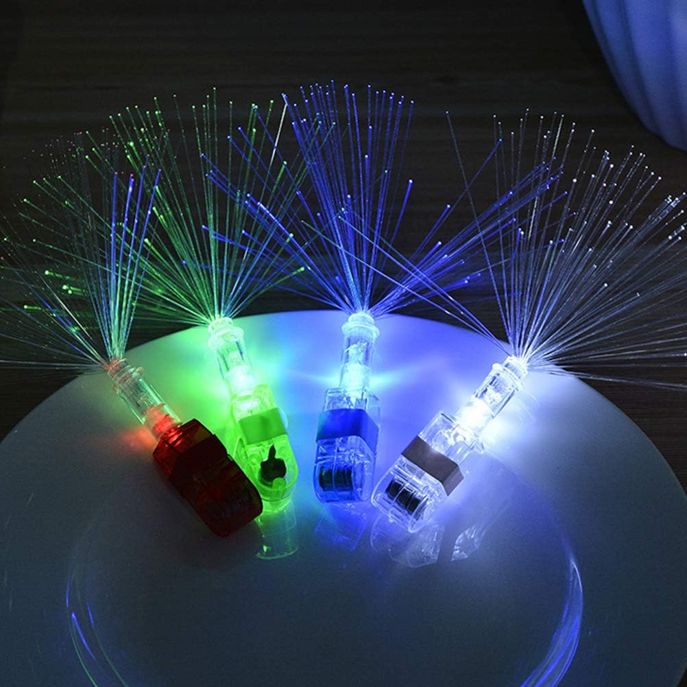 Led Illuminated Colorful Tassel Finger Light 4 Colors 4 Pcs