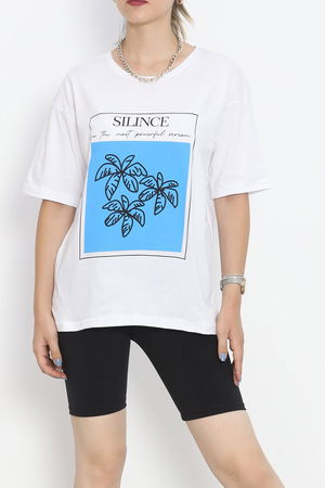 Printed Crew Neck T-Shirt White