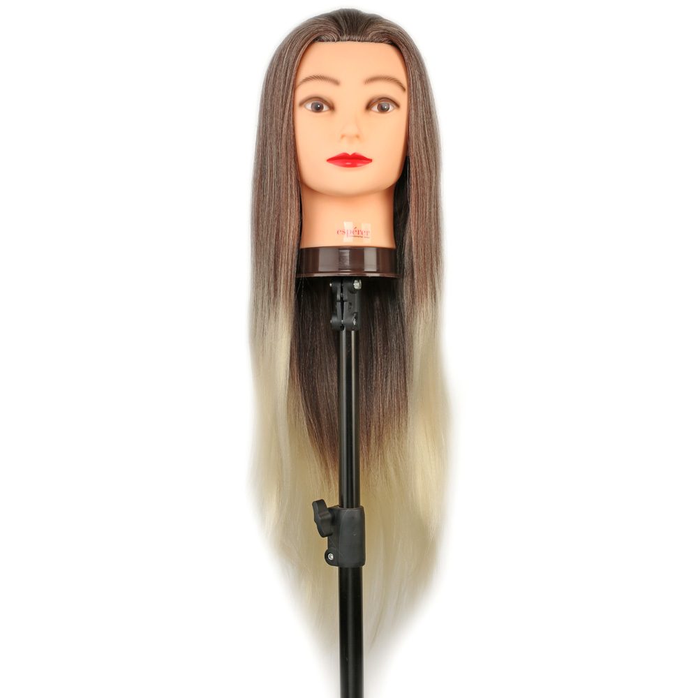 Special Hairdresser Training Manikin / Yaki + Table Apparatus / Brown / Platinum