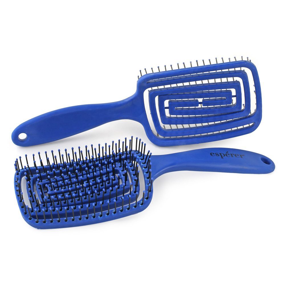 Special Hair Detangling Brush with Bun / Dark Blue / JT8588