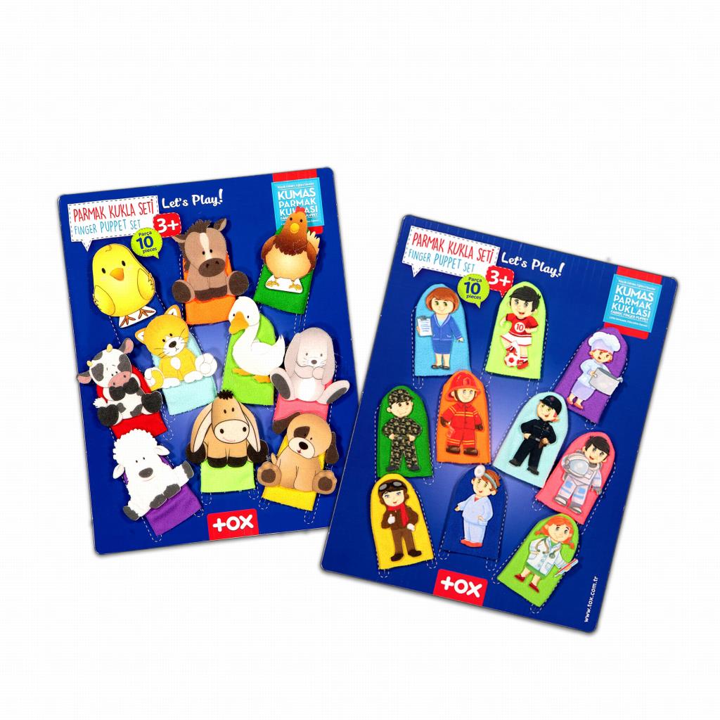 2 Sets - 20 Pieces Pets and Professions Finger Puppet