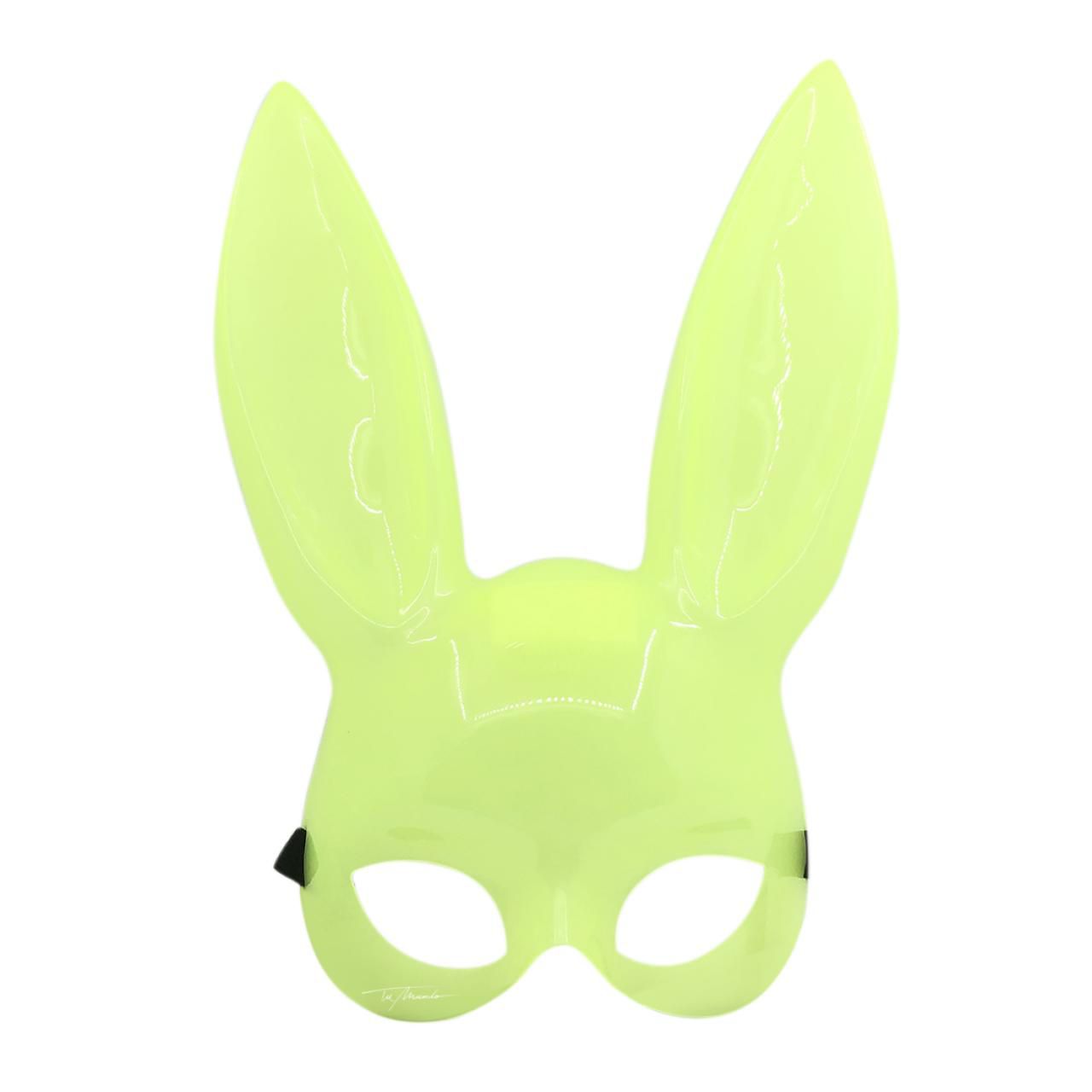 Glow in the Dark Fluorescent Rabbit Mask 32x22 cm