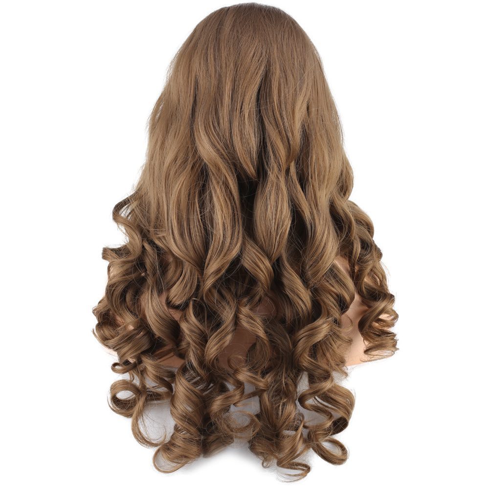 Long Kanekalon Fiber Synthetic Wig with Wavy Bangs / Baby Sandal