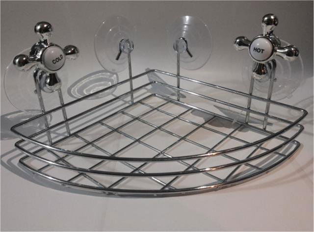 Bathroom Organizer - Multipurpose Corner Organizer with Suction Cup