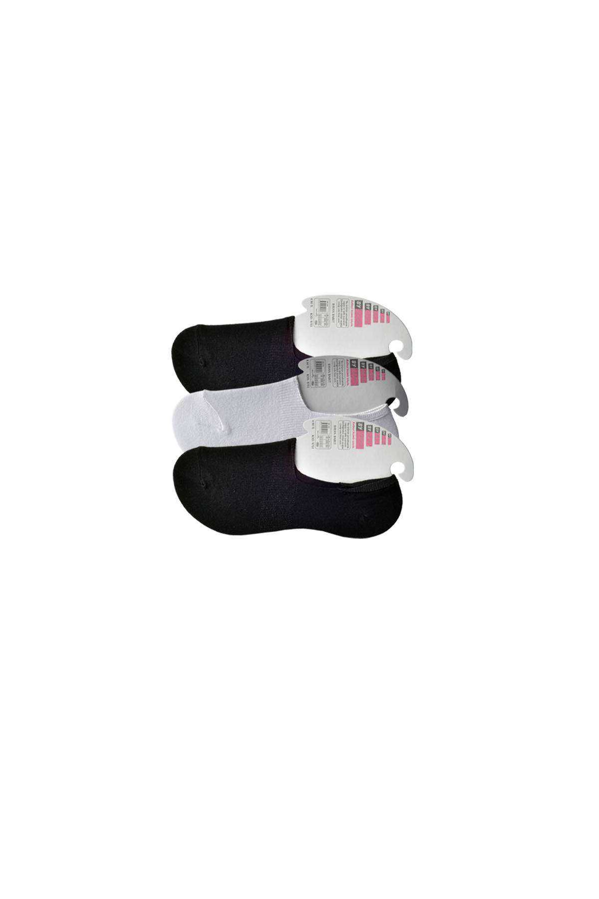 Black and White Women's Babet Socks 3 pairs