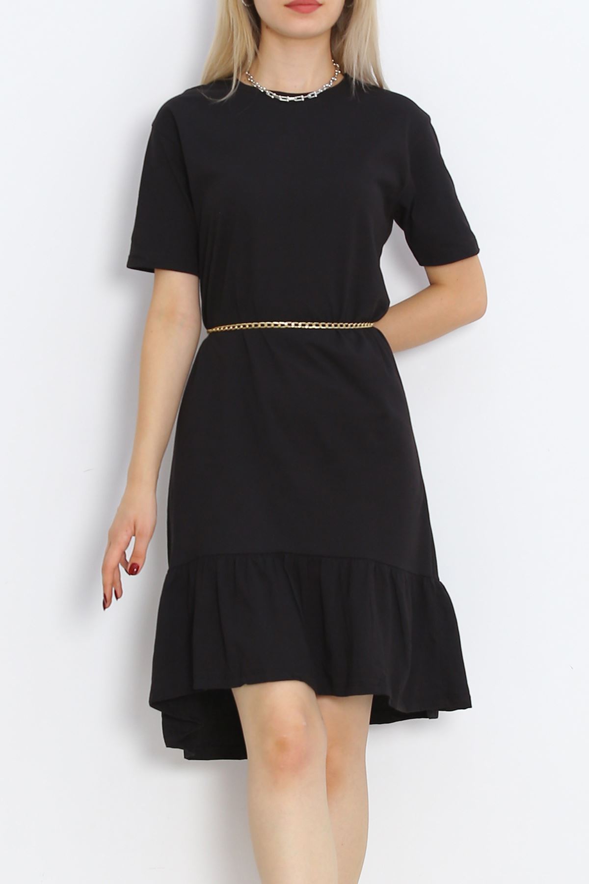 Ruffled Dress Black