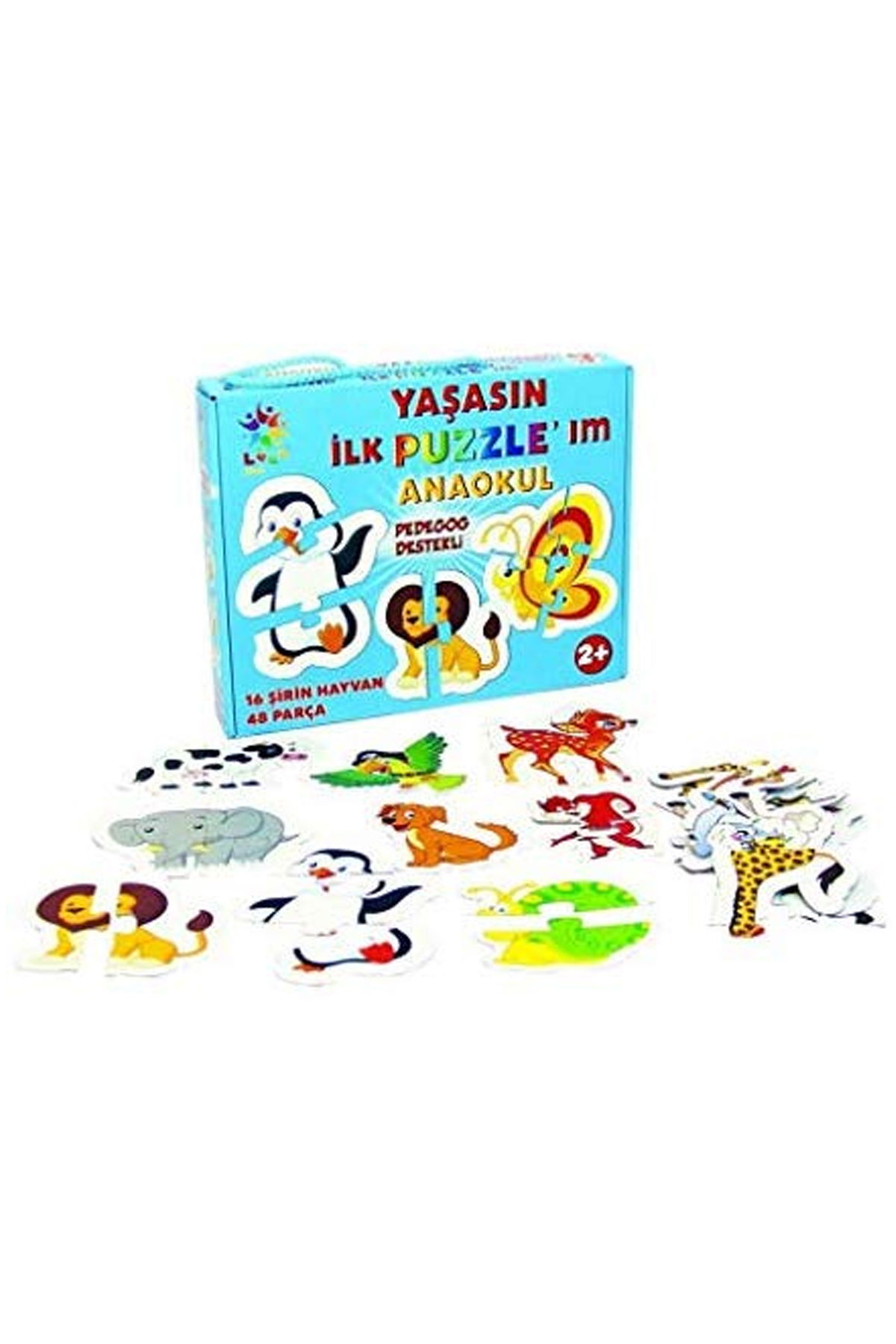 Laço Puzzle Lc080 Kindergarten 16 Cute Animals 48 Pcs