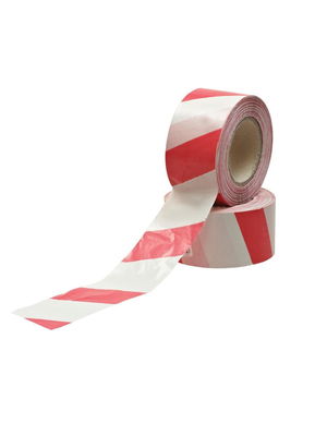 Safety Warning Strip Red White 500 Meters