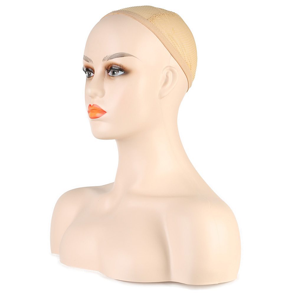 Shouldered Wig Head Mannequin / White Skin