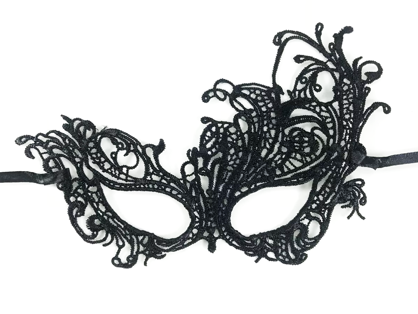 Black Color Lace Cut Lace Embroidered Prom Party Mask 1 No