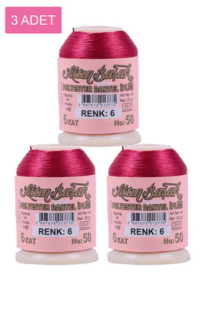 3 Pieces Altinbasak Oya and Lace Floss 20 gr - Turk - No: 006