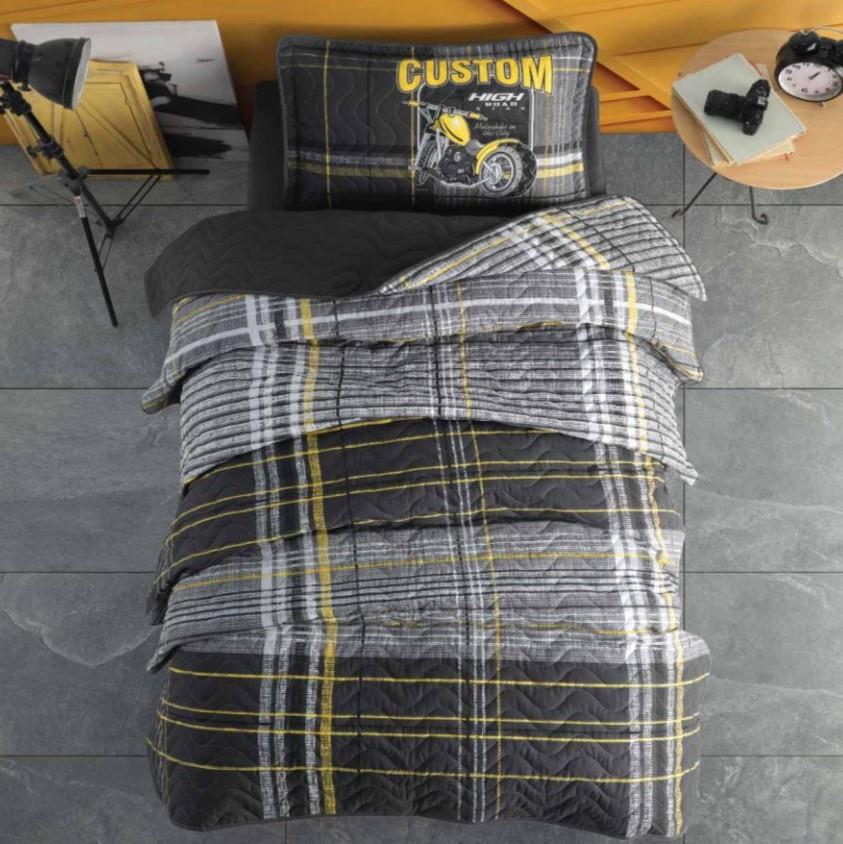 Single Bedspread Roadstar v1 Yellow