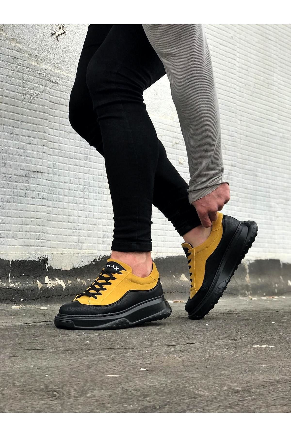 5 Charcoal Yellow Men's Shoes