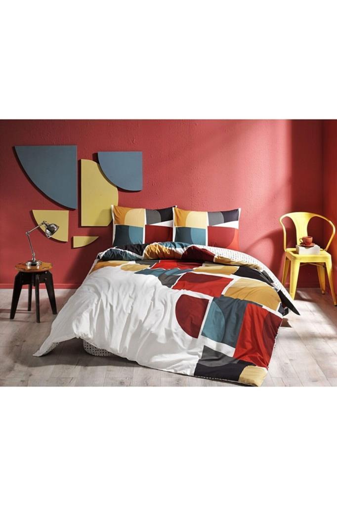 Ranforce Single Duvet Cover Set Leo Mustard