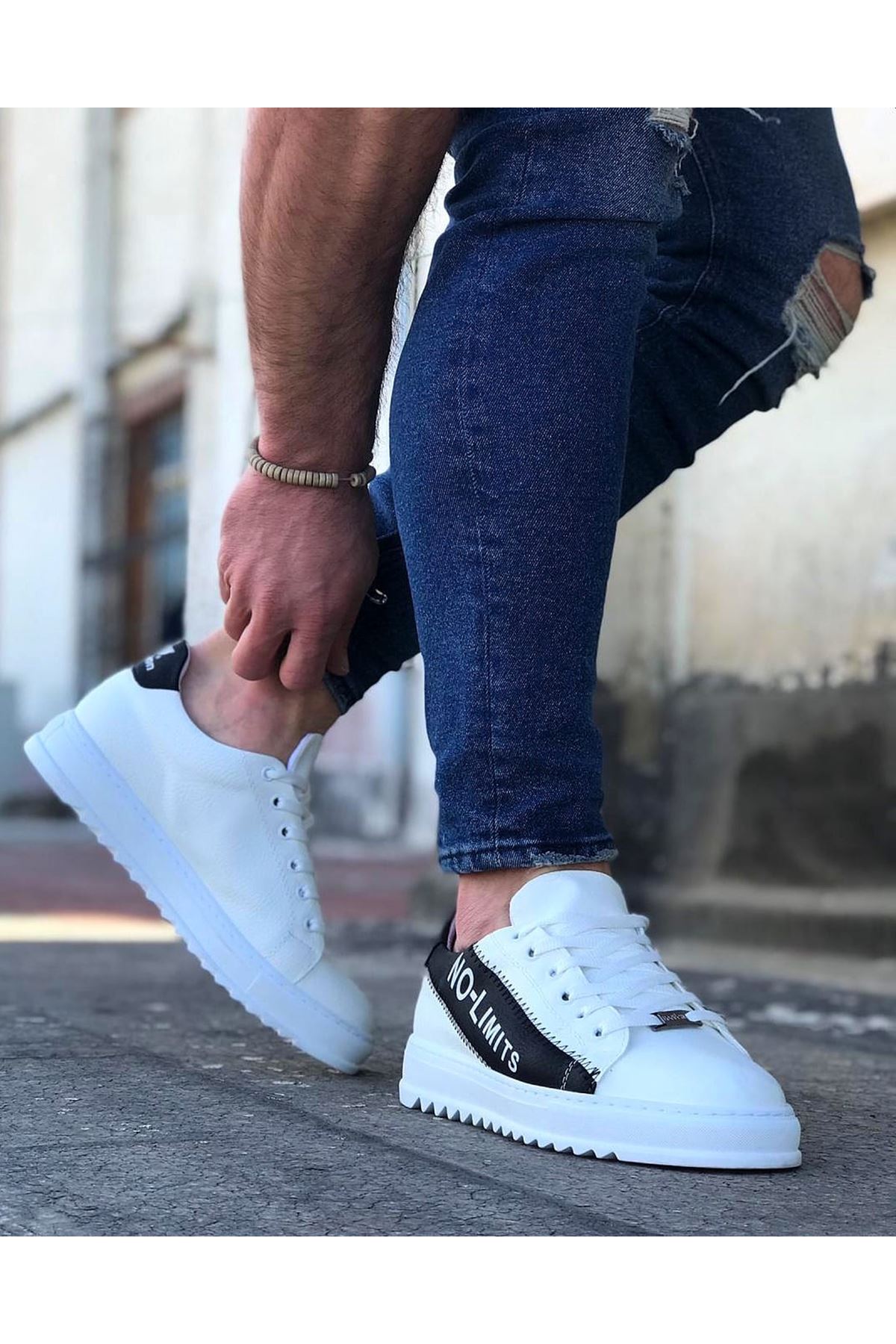 White Black No Limit Men's Casual Shoes