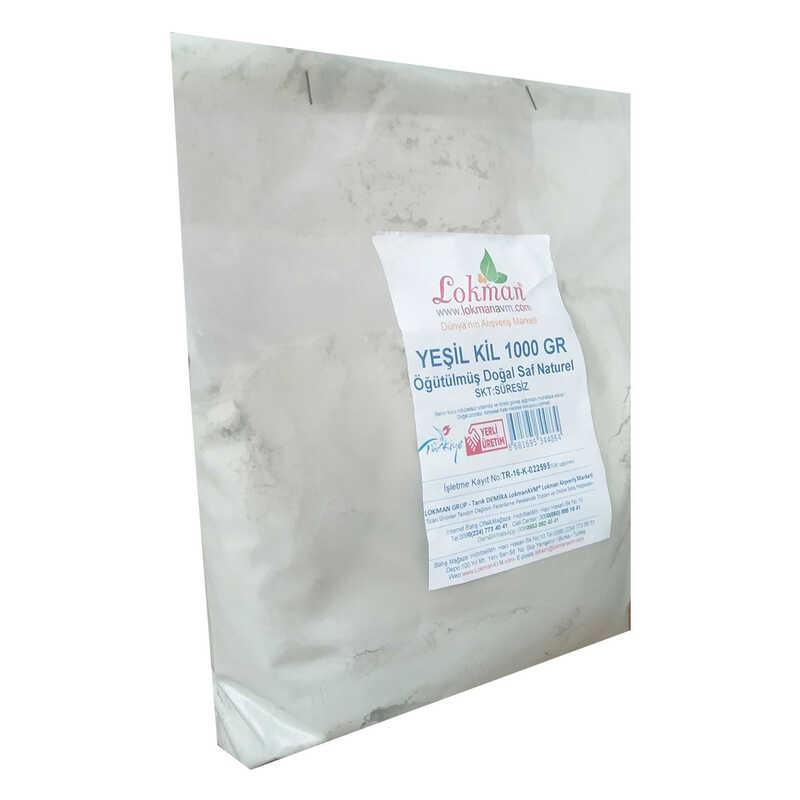 Green Clay Ground Natural Pure Natural 1000 Gr Package