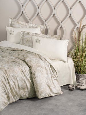 Double Elit Satin Duvet Cover Beatrix Beige