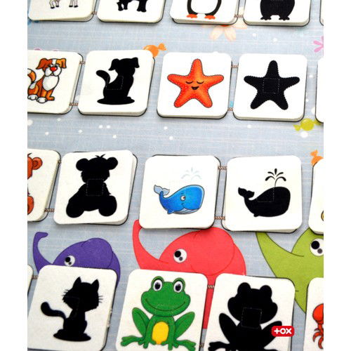 Shadow Finding Game Felt Velcro Wall Board , Educational Toy