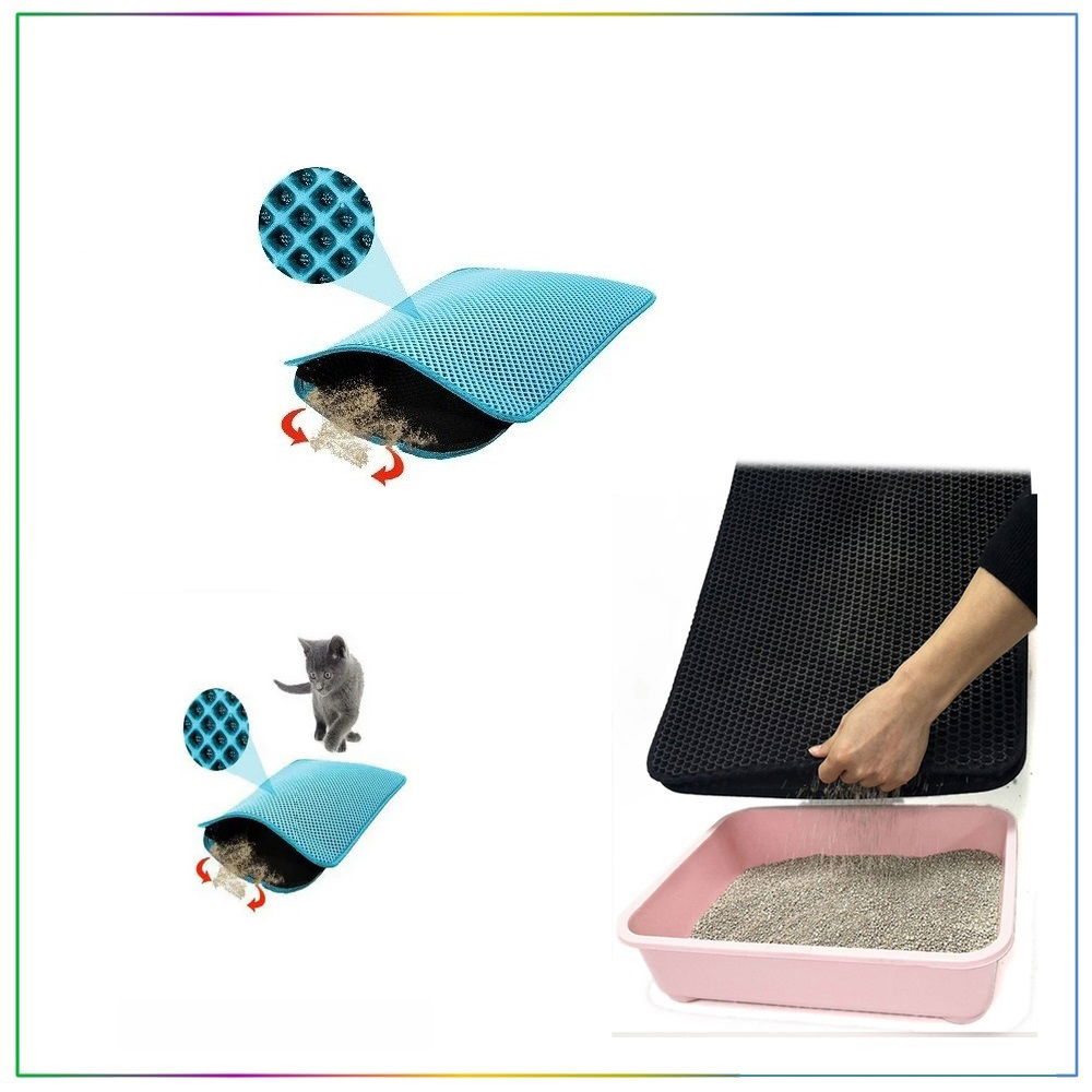 Sieve Cat Toilet Mat - Blue