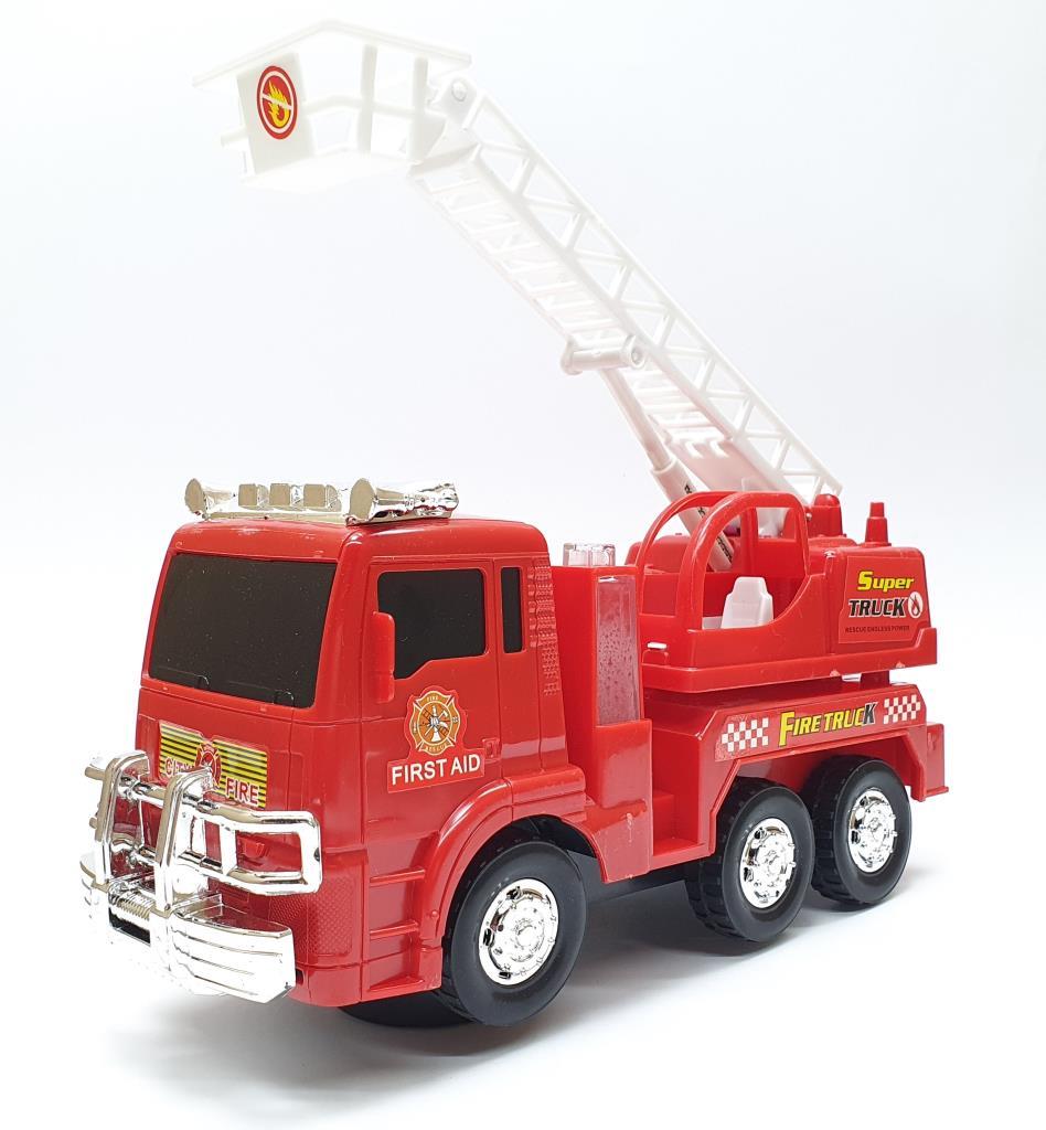 Fire Truck With Ladder Battery Operated Lighted Sound Multiply Rotate