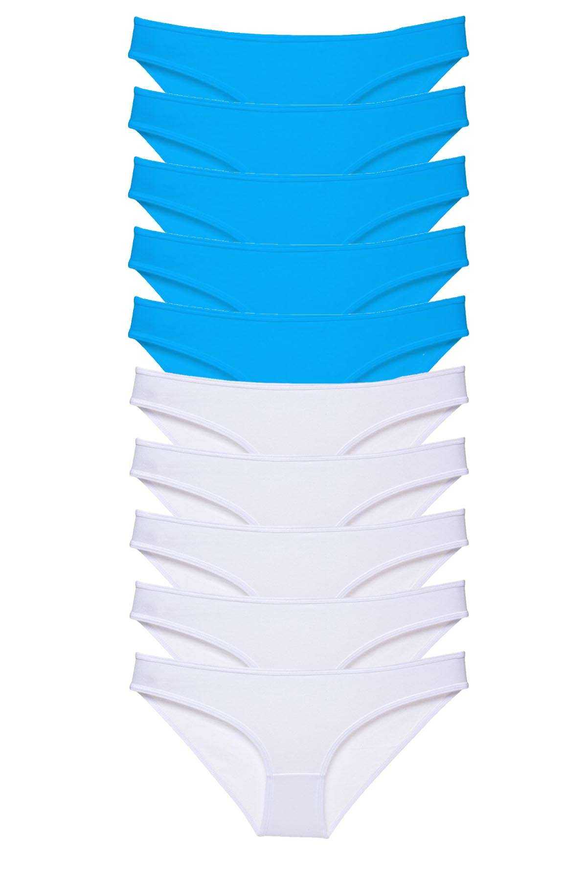 10pcs Super Eco Set Lycra Women Slip White Blue