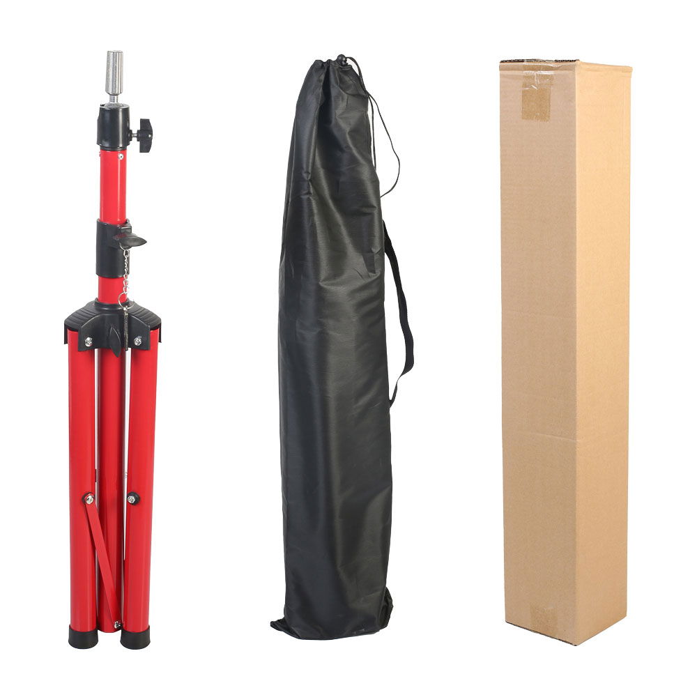 Metal Tripod / Red + Carrying Case For Custom Hairdresser Training Manikin