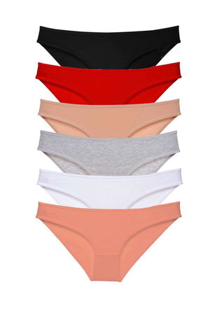 6pcs Super Eco Set Lycra Women Slip Panties Color 1