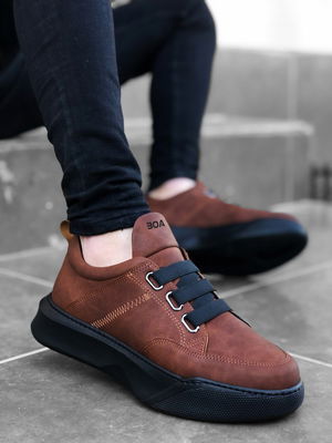 Men's High Sole Taba Sneakers with Straps